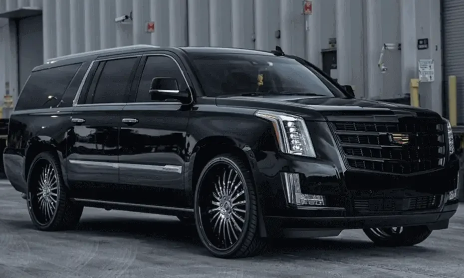 black luxury car transportation