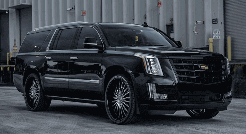 black luxury car transportation 