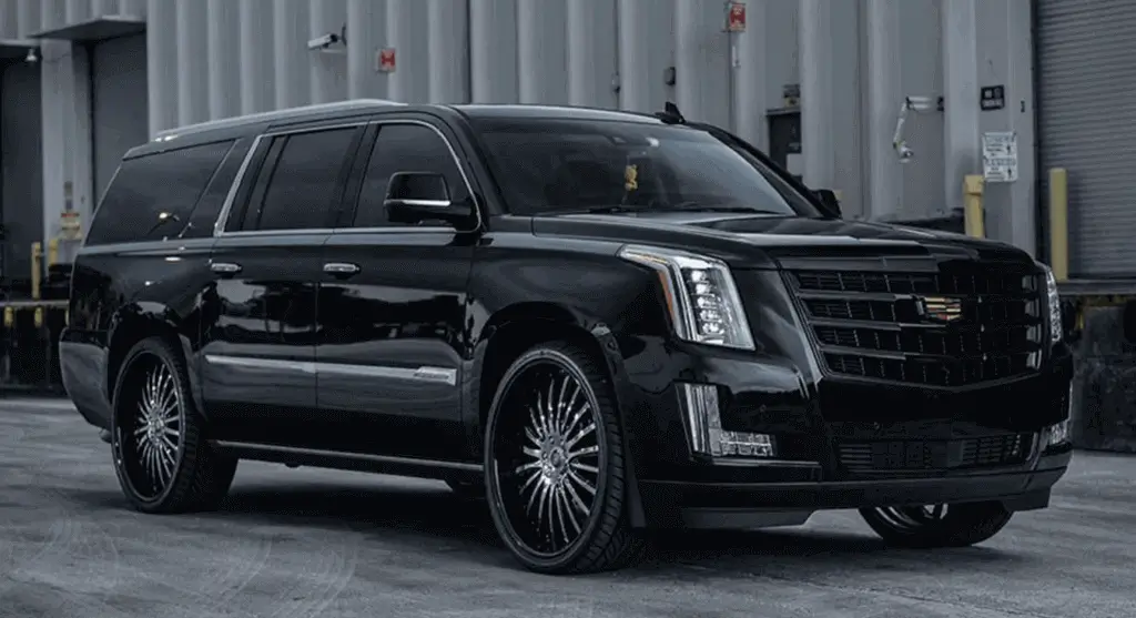 black luxury car transportation