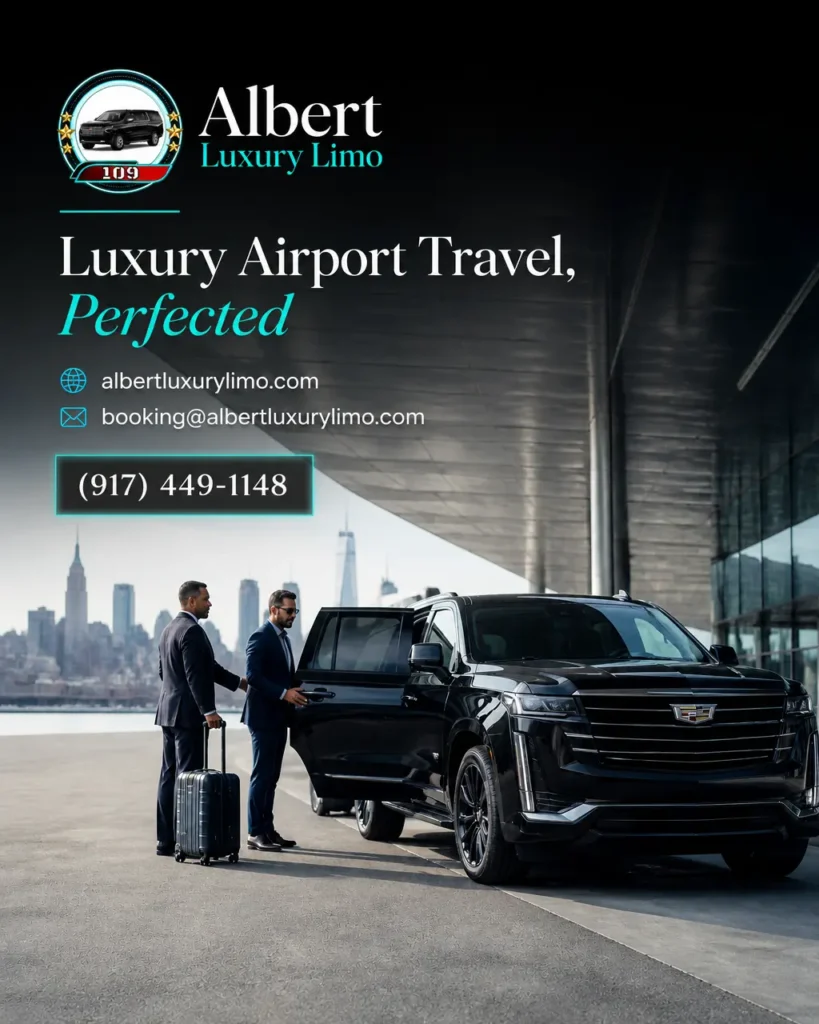 Black luxury SUV used for Manhattan airport transportation